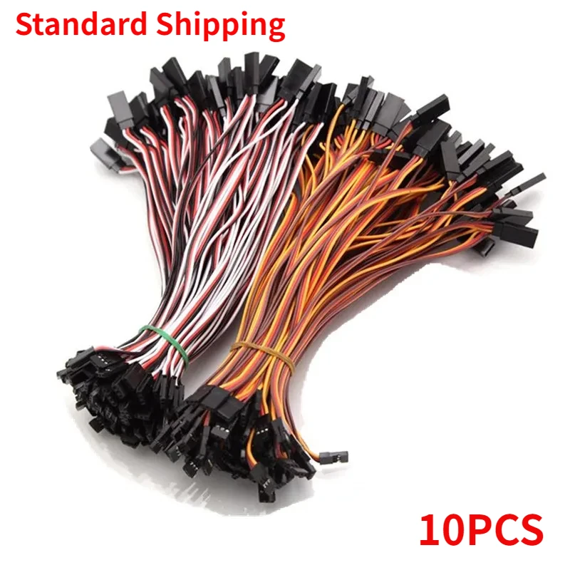 

10PCS 26AWG Male To Female Servo Extension Lead Wire Cable 30Core 100mm 150mm 200mm 300mm 500mm for Futaba JR Plug DIY Parts