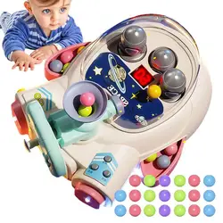 Pinball Machine Toy Spaceship Shaped Fun Toys Learn Concepts Through Play Action And Reflex Game For Children 3 And Family