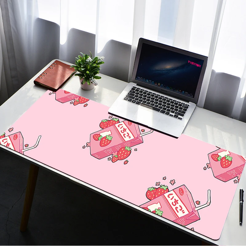 

Babaite Kawaii Japanese Strawberry Milk Customized laptop Gaming mouse pad Free Shipping Large Mouse Pad Keyboards Mat