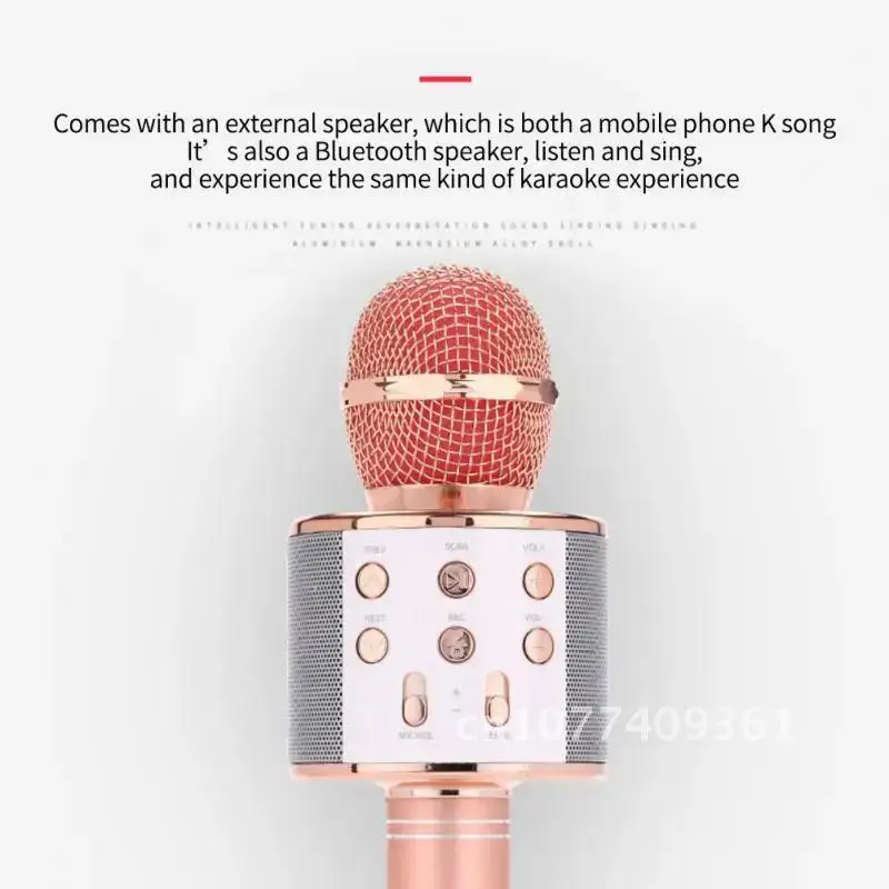 

Portable WS858 Karaoke Microphone Bluetooth-compatible Wireless Professional Speaker Home KTV Handheld Microphone Dropshipping