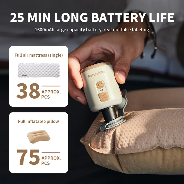 Natureh Mini Portable Electric Inflatable Pump Outdoor Camping