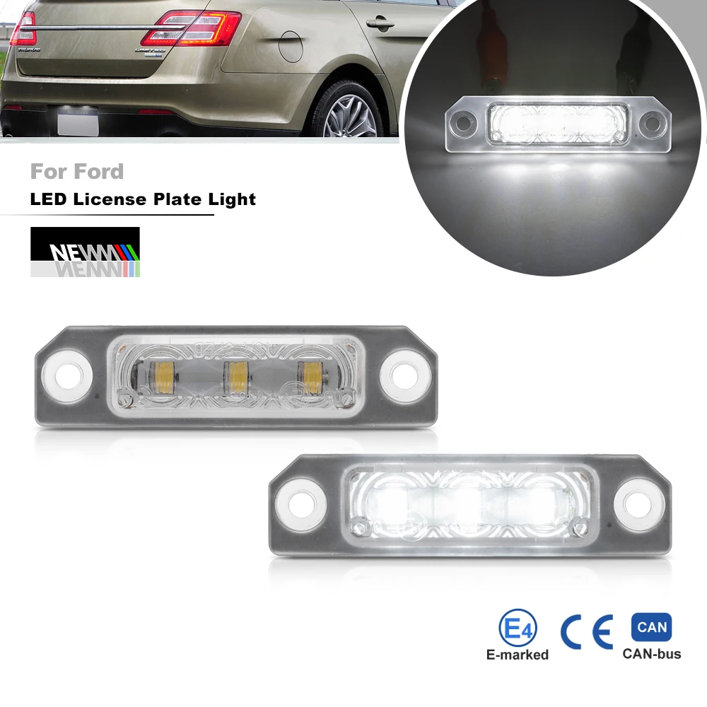 2X LED License Plate Lights for Ford Flex Focus Fusion Mustang Taurus