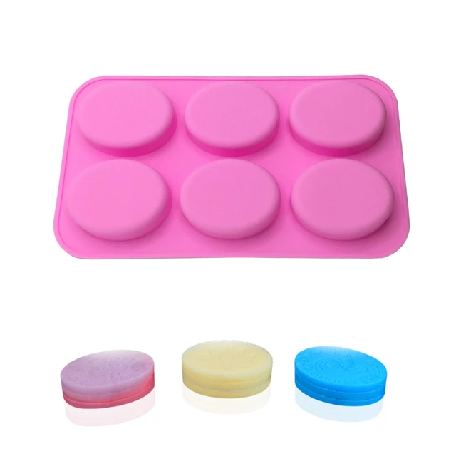 CandleScience 6 Bar Contoured Oval Silicone Soap Mold 1 PC Mold