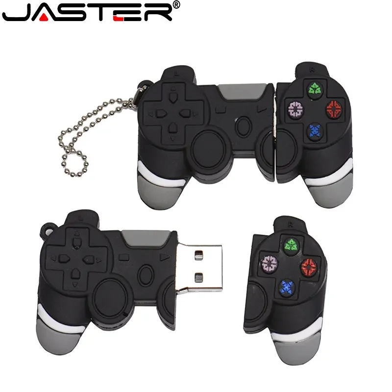 Gamepad Model Pen Drive With Keychain Flash Drives Silicone Black Memory Stick U Disk Gift USB Drive for Children 64GB/32GB/16GB