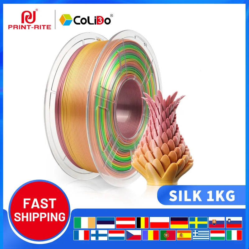 CoLiDo 1.75mm SILK PLA Plus Filament 1KG PLA + 3D Printer Filament High Toughness 3D Printing Material For Ender Series