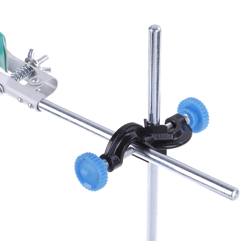 Lab Stands Double Top Wire Clamps Holder Metal Grip Supports Right Angle Clip
