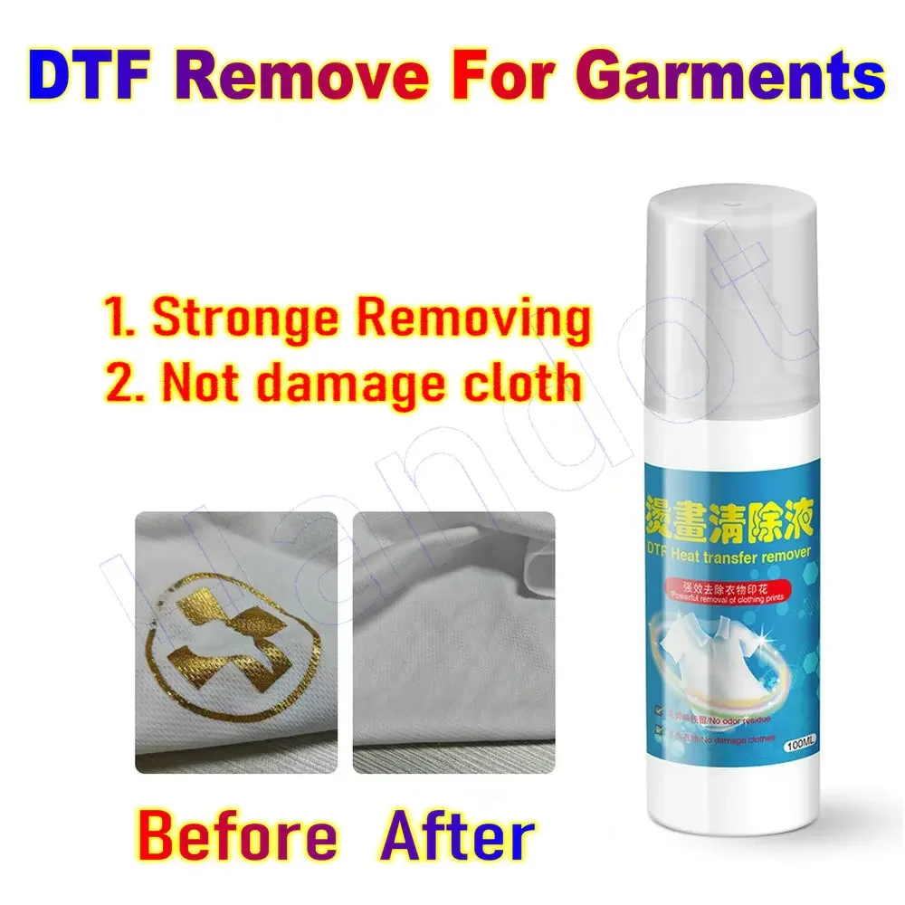 Dtf Liquid Remove Textile Vinyl Remover Clothing for Garments Dtf Ink Cloth Tshirt Vinyl Glue Remov Solution Ink Cleaner Liquid dtf ink remover