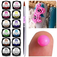 Nail Art Accessories Carving Gel Supplies 3D 4D Model Carved MudPlasticine UV Gel DIY Nails Painting Removable 3D Embossment Gel 1