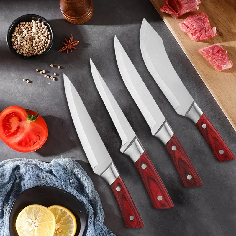 Butcher Kitchen Knives Set Sharp Stainless Steel Cleaver Boning Knife for Meat Bone Fish Fruit Vegetables Slicing Chef Knife