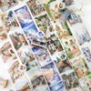 200cm/roll Washi Tape Artistic Hand-painted Fresh Plants Urban Architecture Scenery Hand tent Tape Collage Material DIY Decorati 1