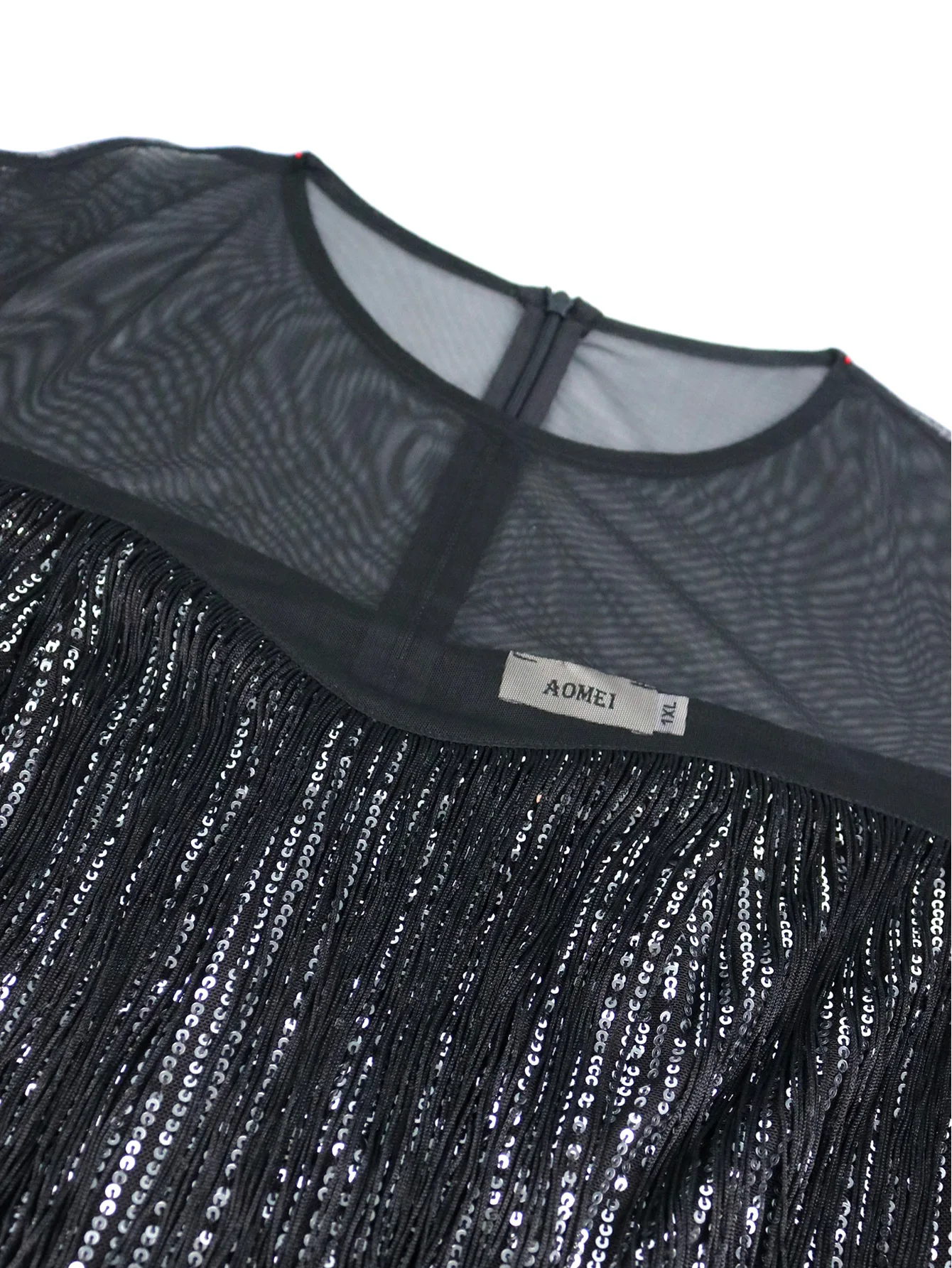 Plus Size Sequin Woman Dress See Through Mesh Chic Elegant Club Outfit Casual Luxury Long Gown 2023 Summer Evening Party Dress