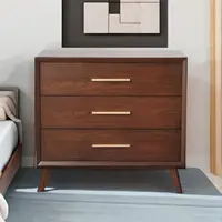 Gramercy 3 Drawer Solid Wood Mid Century Chest 1