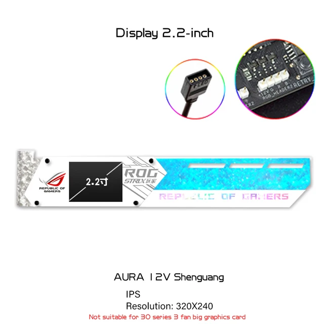 Gpu Support Carte Vidéo, Carte Graphique RGB Support, Moniteur 2,2 Pouces,  Résolution 320x240, Surveiller Température, Support[584] - Cdiscount  Informatique