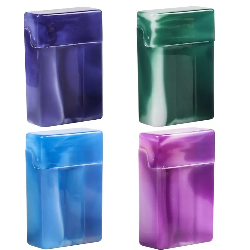 Cigarette Case Multifunctional Plastic Men Flip Lid Lighter Storage Box
