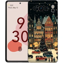 Festive Cartoon Christmas Style Soft TPU Phone Case with Black Bumper - Pixel 6 (A4)