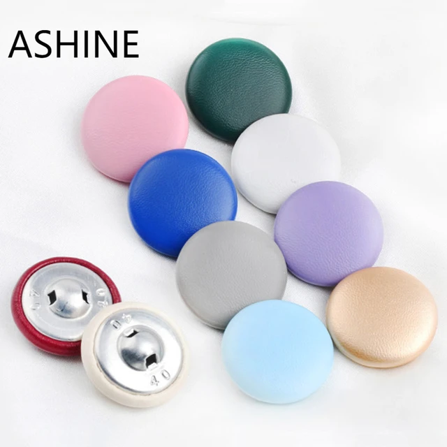 Pack Of 10 Artificial Leather Covered Shank Buttons For Crafts Sewing  Knitting Haberdashery Upholstery, 20mm Sewing Buttons - Buttons - AliExpress