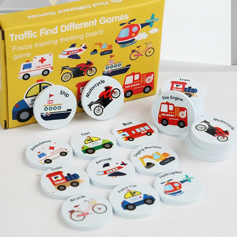 Montessori Cognitive Matching & Memory Puzzle Board Game