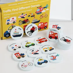 Montessori Cognitive Matching & Memory Puzzle Board Game (C-Traffic)