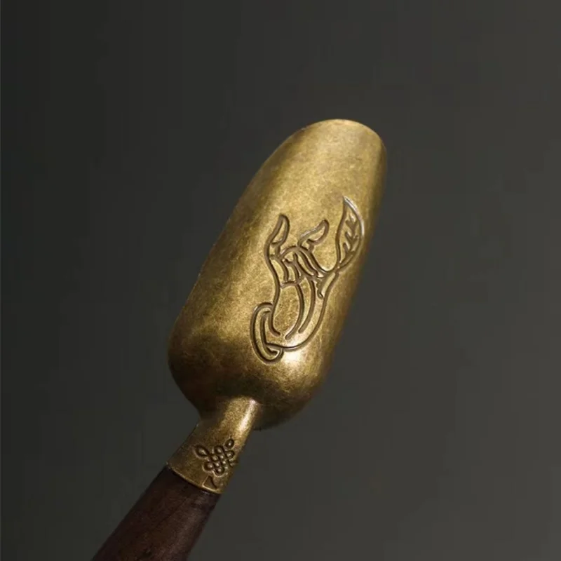 1pcs Tea Spoons Ebony Solid Wood Retro Creative Tea Shovel KongFu Ceremony Accessories