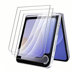 Premium 3D Full Glue Tempered Glass Screen Protector - Full Cover 9H Film for 2PCS (Samsung Z Flip7 FE)