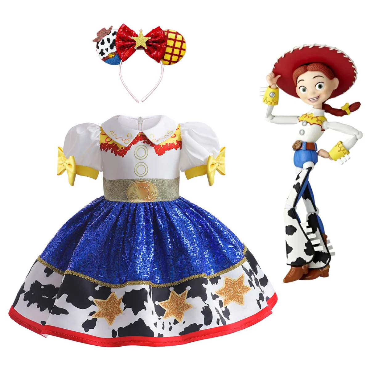 

Toy Story Jessie Girls Kids Dress Princess Party Dresses Children Clothing Christmas Birthday Gift Anime Clothing