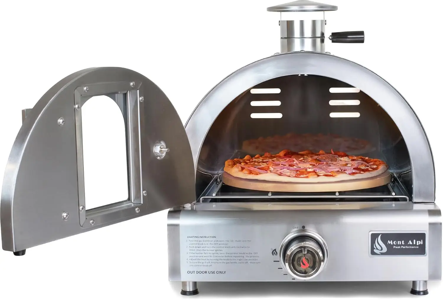 12000 BTU Multi-Fuel Countertop Table Top Stainless Steel Portable Outdoor Cooking Kitchen Backyard Propane