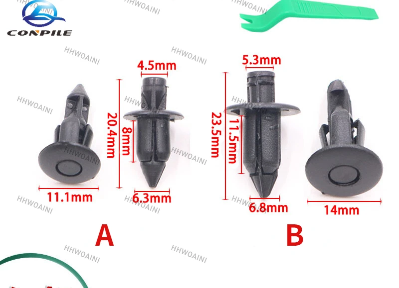 

For Suzuki Kawasaki Yamaha Sports Car Motorcycle Shell Flow Cover Bumper Stickers Plastic Clip Expansion Screw Fastener
