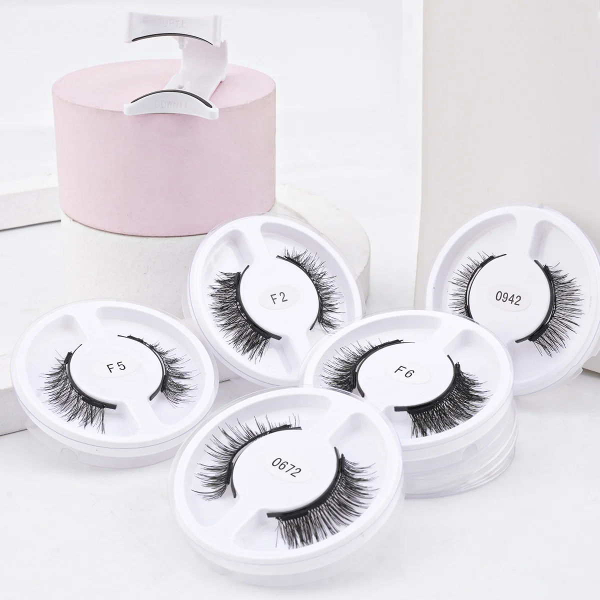 Magnetic Eyelashes Set Reusable Natural Magnetic False Eyelashes No Glue Tweezers Makeup Faux Cils Fluffy 3D Mink Lashes 5 Pairs