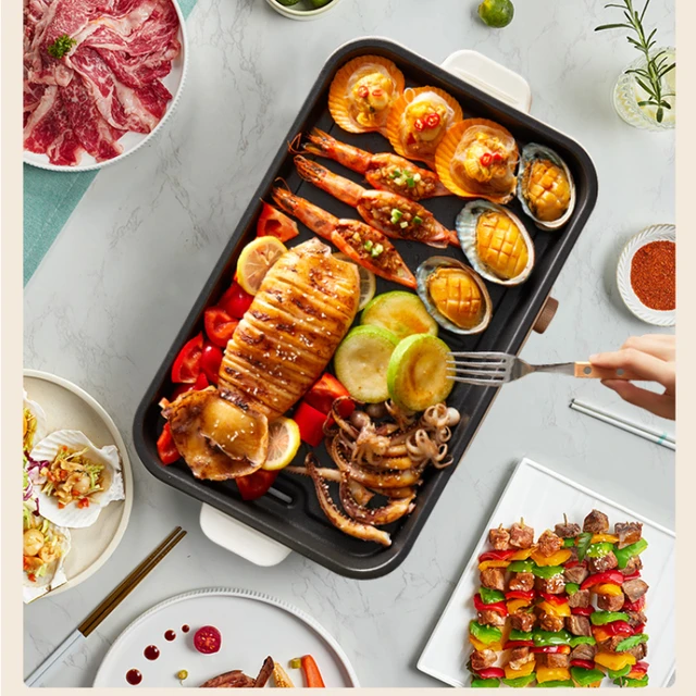 Household Smokeless Grill Indoor Barbecue Pan Electric Baking Pan Grilled  Fish Barbecue Pot Electric Oven Barbecue Machine - AliExpress