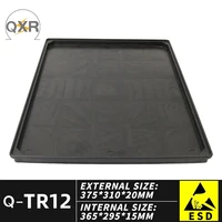 Q-TR12 ESD Plastic PP Tray Pressure Angle Design Black Mould Injection Product Industrial Supply 1