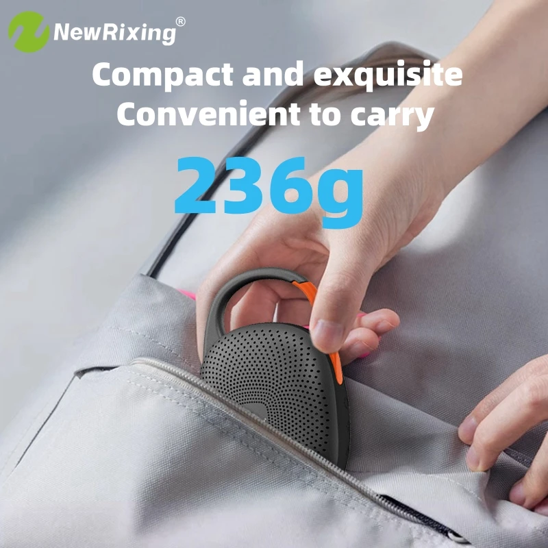 NewRixing IPX7 Waterproof Speakers,Portable BT Speaker,8W，4