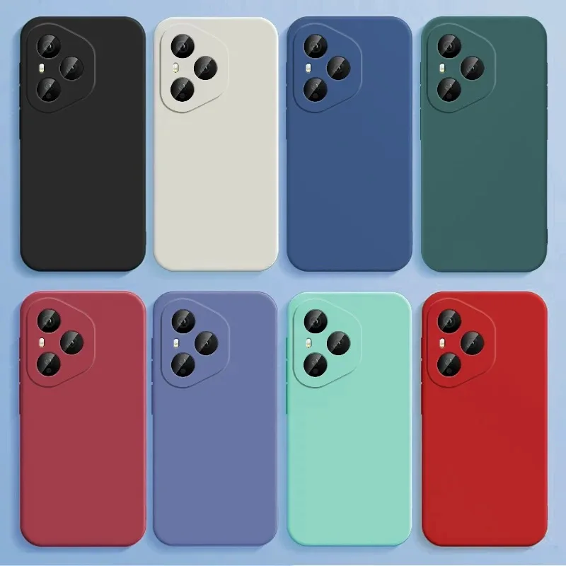 Noble Fashion Solid Colour Shockproof Protective Liquid Silicone Phone Case