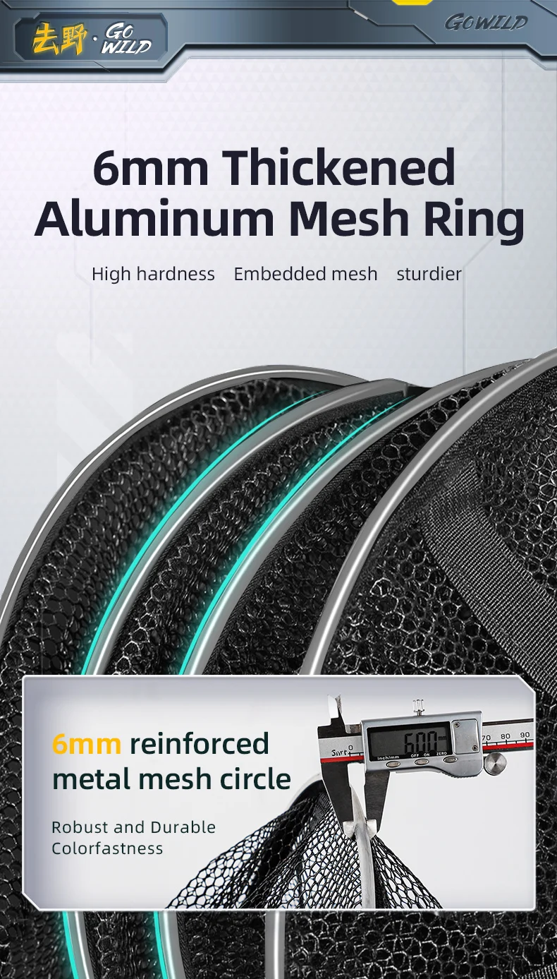 Description Picture 3 of itemYUZHIYUAN Fish Protection Net Aluminium Alloy Foldable Quick-drying Fish Guard Space-saving Outdoor Fishing Net Portable Bag