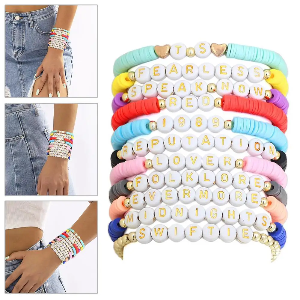 Taylor Friendship Bracciali Bracciali Per Swiftie Taylor Album Collection Braccialetti Dell'Amicizia Per Le Eras Taylor Fan Z4U3