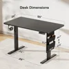 Adjustable Height, 55x24 Inch Electric Standing Desk with Storage Bag, Stand up Desk for Home Office Computer 5