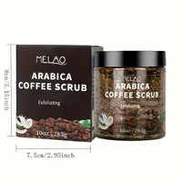 MELAO Arabica Coffee Scrub - All Natural Exfoliating Body Scrub for Skin Care Dead Sea Salt and Arabica Coffee Moisturizing 6