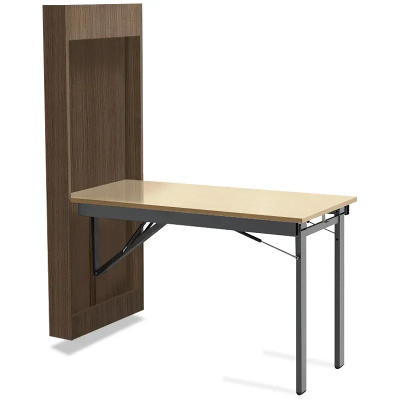 מסגרת שולחן מתקפלת לחיסכון במקום עם פונקציות מרובות, מתקפלת על הקיר, שולחן מחשב פשטות