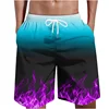 Full Print Fire Pattern Men's Swim Trunks 3D Flame Printed Quick Dry Shorts For Men Beach Surf Board Shorts Swimwear 4