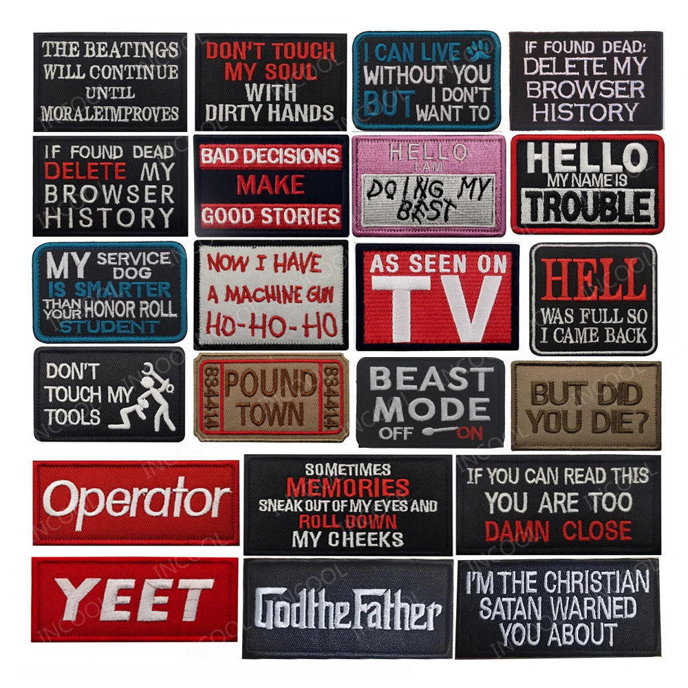 Patch Personalizzate Toppa Ricamata Motociclista 'NoBody Cares Lavoro Più  Duro' - Per Giacche, Jeans, Borse, Fai-da-te Toppa Cucito Su Ferro, image size:1000x1000