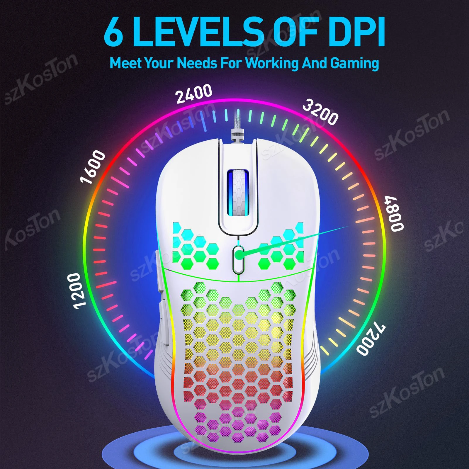 RGB Honeycomb Gaming Mouse 4