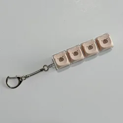 Colorful LED Light 4 - Key Clicker Keychain - Stress Relief Portable Keyring Pendant (3 - No Light)
