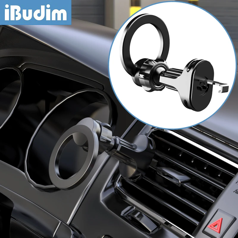 

iBudim Magnetic Car Air Vent Phone Stand For iPhone 13 12 Pro Xiaomi Samsung Magnet Car Phone Holder Car Air Outlet Mount Clip
