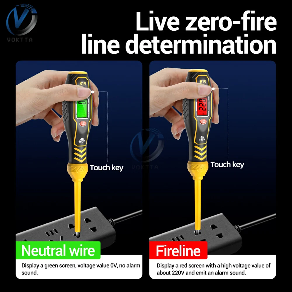 AC 30V-1000V 전압 표시기 테스터 고정밀 전기 드라이버 펜 NCV 유도 회로 ON/OFF 전압 검출기