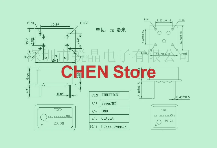 1 개/몫 금도금 TCXO 0.1ppm 27MHz 고정밀 크리스탈 발진기 오디오 DIY 무료 배송