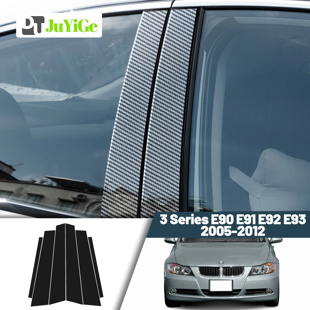 Carbon Fiber Window Door B C Pillar Post Cover Sticker for BMW 3 Series E90 E91 E92 E93 2005-2012 2006 car stickers,car window stickers,car window trim stickers,window door cover trim