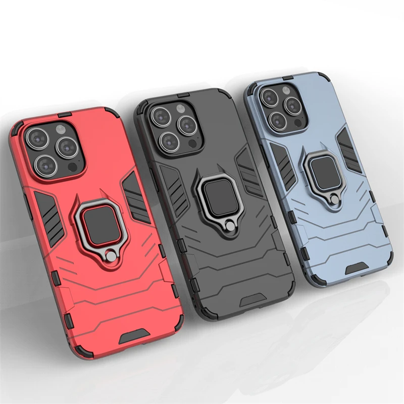 

For iPhone 15 Pro Max Case Armor Protect For iPhone 15 Pro Max Case Silicone Rubber Shockproof Phone Stand For iPhone 15 Cover