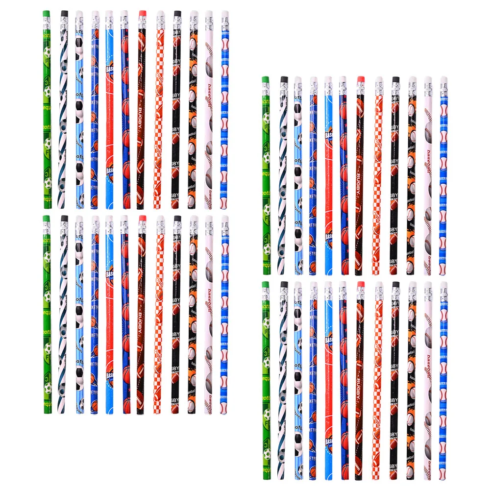 

48 шт., детские спортивные карандаши с ластиками