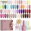 VIP5 Venalisa Nail Gel Polish Kit HEMA FREE Jelly Pink Nude Color Sparkle Gel Varnish Self Leveling Gel Nail Varnish Whole Set 3