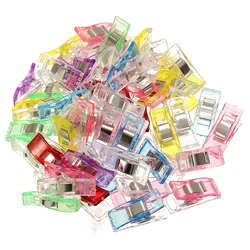 Clip pequeño de plástico multifunción para manualidades, accesorios para el hogar y la Oficina, de colores aleatorios, 50 piezas