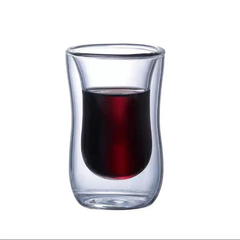 Double Wall Glass Cup Transparent Heat Insulation Coffee Water
